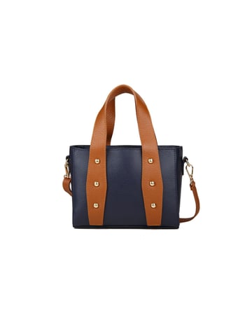 Giulia Monti Shoulder Bag Night Blue Golden Brown