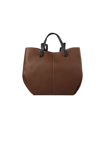 Giulia Monti Tote Bag Walnut Brown Black