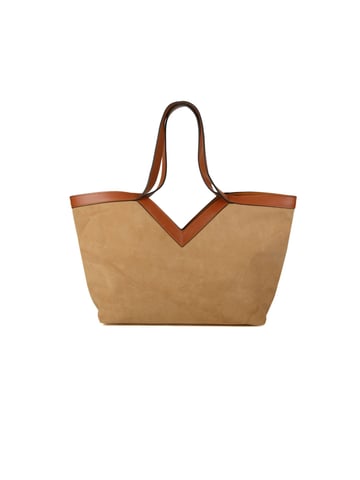 Giulia Monti Handväska Beige Guldbrun