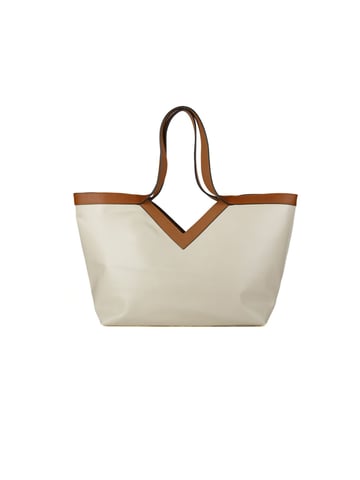 Giulia Monti Tote-väska Ljusbeige Guldbrun