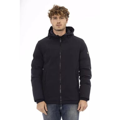 Baldinini Trend Blue Polyester Shell Jacket