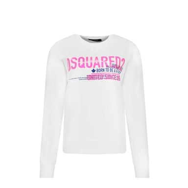 Dsquared² White Cotton Sweatshirt