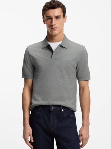 Mens Silver Pallas Polo Shirt