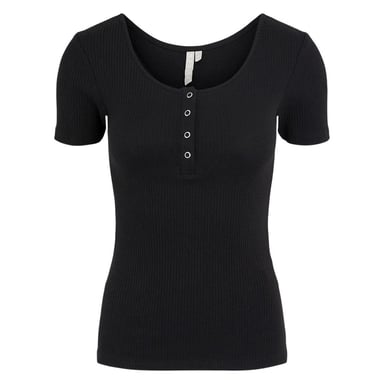 Pieces Zwarte Katoenen Tanktops