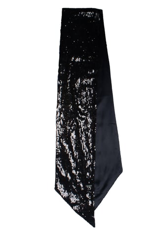 Dsquared2, black sequinned tuxedo scarf