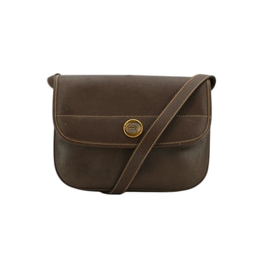 Gucci Vintage Leather Crossbody Bag GG Logo