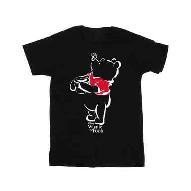 Disney Womens/Ladies Winnie The Pooh Drawing Cotton Boyfriend T-Shirt (Black)