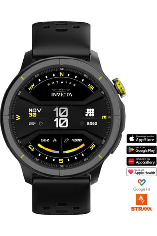 Invicta I-Tech - 2 Pro ITECH-005 Men's Watch - Smartwatch Movement - Stainless Steel with Black Dial - 46 mm