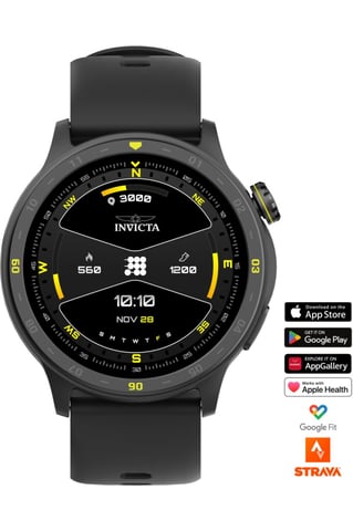 Invicta I-Tech 2 ITECH-001 Men's Watch - Smartwatch Movement - Stainless Steel with Black Dial - 45 mm