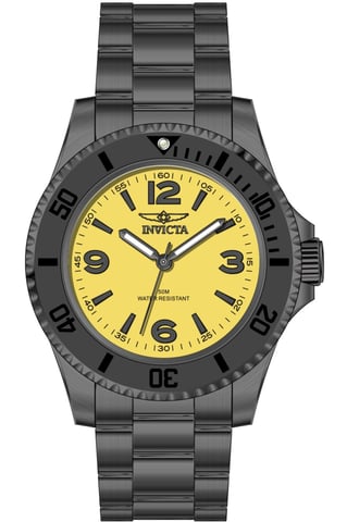 Invicta Specialty 69713 Men's Watch - Quartz Movement - Stainless Steel with Yellow Dial - 40 mm