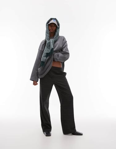 Topshop heritage check tailored jogger in multi