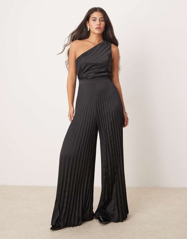 Abercrombie & Fitch en axel veckad jumpsuit i svart