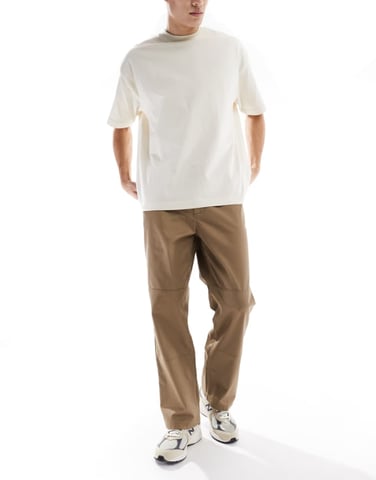 Jack & Jones bill wide fit workwear chino in beige