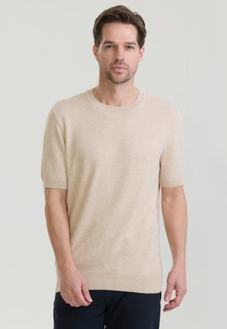 T-Shirt Basic Crew Neck Buttoned Knit T-Shirt