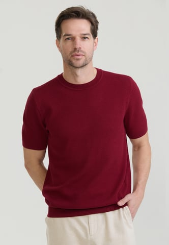 T-Shirt Basic Crew Neck Buttoned Knit T-Shirt