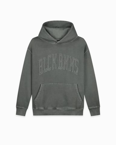 Black Bananas Ripped Arch Hoodie, Washed Black