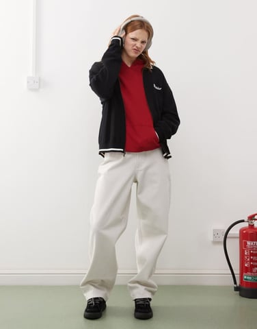 COLLUSION baggy antifit jeans in ecru
