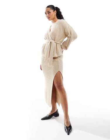 Miss Selfridge knit maxi skirt co ord