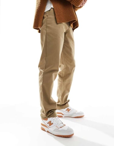 Farah Norwood regular fit workwear chino trousers in beige