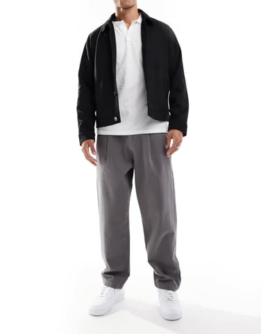 ASOS DESIGN balloon chino in washed grey
