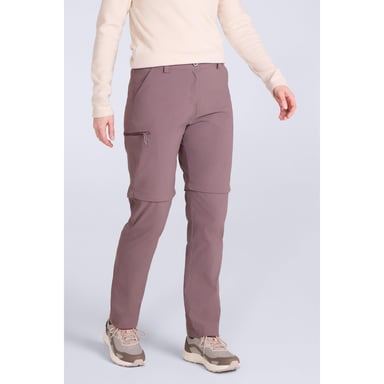 Mountain Warehouse Womens/Ladies Hiker Stretch Zip-Off Trousers (Brown)