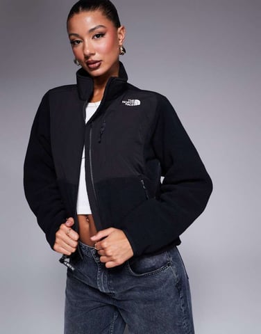 The North Face Retro Denali heavyweight polar fleece jacket in black