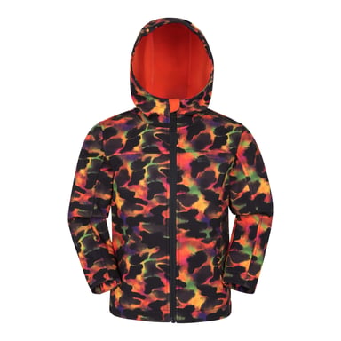 Mountain Warehouse Childrens/Kids Exodus II Camouflage Water Resistant Soft Shell Jacket (Red)