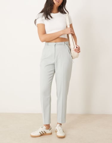 Abercrombie & Fitch classic high rise cigarette trousers in grey