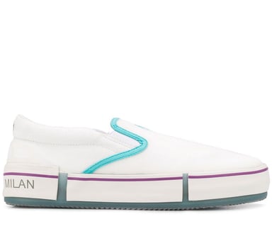Cross Vulcanized Slip-On Sneakers