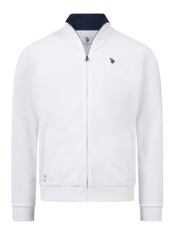 U.S. Polo Assn. men’s sweat jacket with stand-up collar in 100% cotton