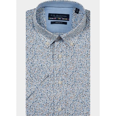 R.B. Boston Overhemd korte mouw heren marshall ss button down 616670/604