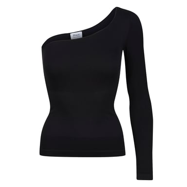 Dames Essentiële One Shoulder Top Sculpting Smoothing Stretch Fit