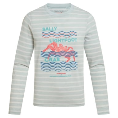 Craghoppers Childrens/Kids Crab Nosilife Stripes Long-Sleeved T-Shirt (Nimbus Blue)