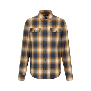 Mountain Warehouse Mens Trace Flannel Long-Sleeved Shirt (Pale Yellow)