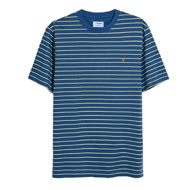 Farah Mens Oakland Stripe T-Shirt (Grey)