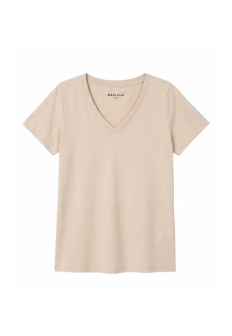 V-neck Premium T-shirt BEIGE
