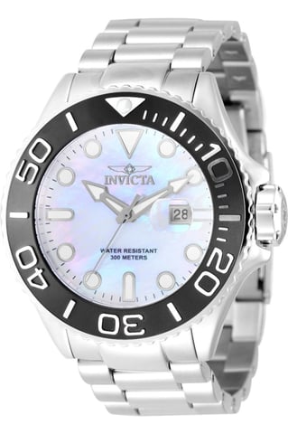 Invicta Grand Diver 49153 Men's Watch - Quartz Movement - Stainless Steel with Mother Of Pearl Dial - 52 mm