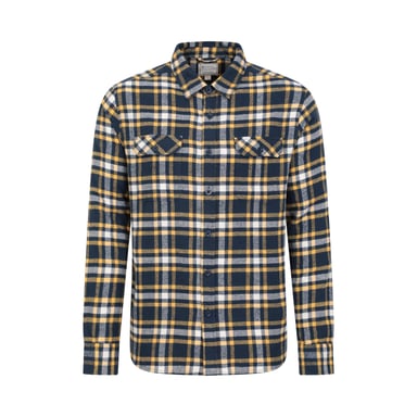 Mountain Warehouse Mens Trace Flannel Long-Sleeved Shirt (Indigo)