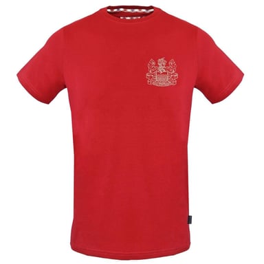 Aquascutum Mens Aldis Stitched Logo T-Shirt (Red)