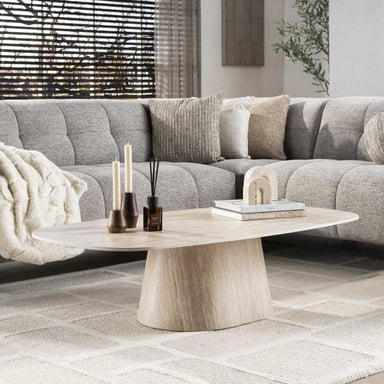 Hoyz salontafel centro 135cm keramiek travertin