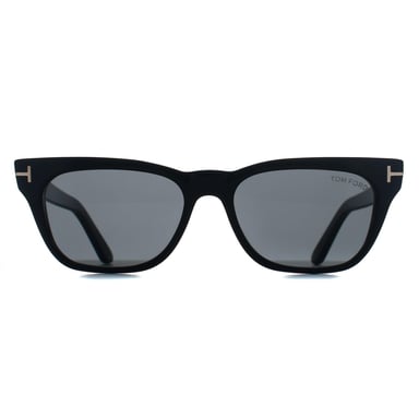 Tom Ford Penn-02 FT1362 01A glanzend zwarte rookgrijze zonnebril