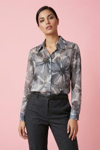 Floral Printed Button-Up Shirt
