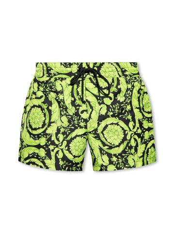Barocco Print Logo Swim Shorts