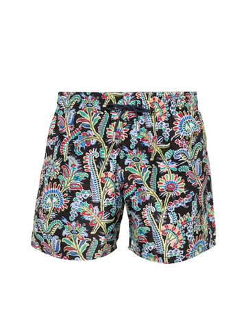 Paisley Print Logo Swim Shorts