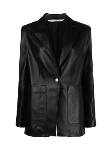 Leather Track Blazer