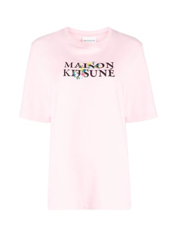 Flowers Print Classic Logo T-Shirt