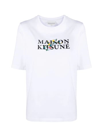 Flowers Print Classic Logo T-Shirt