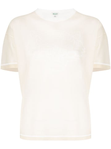 Tiger Logo Mesh Knitted T-Shirt