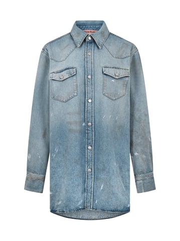 Karty distressed denim overshirt