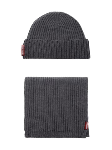 Warmy Logo Tag Beanie And Scarf Set